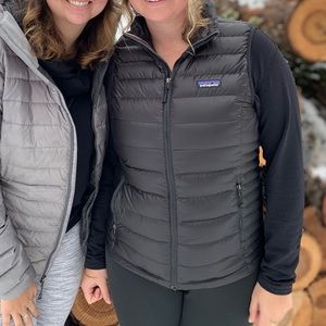 Black down sweater vest